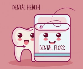 dental health cartoon vector 04