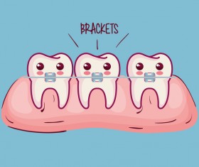 dental health cartoon vector 05