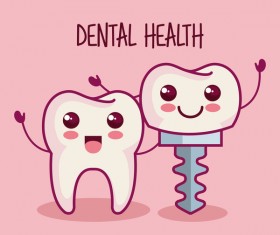 dental health cartoon vector 06