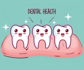 dental health cartoon vector 07