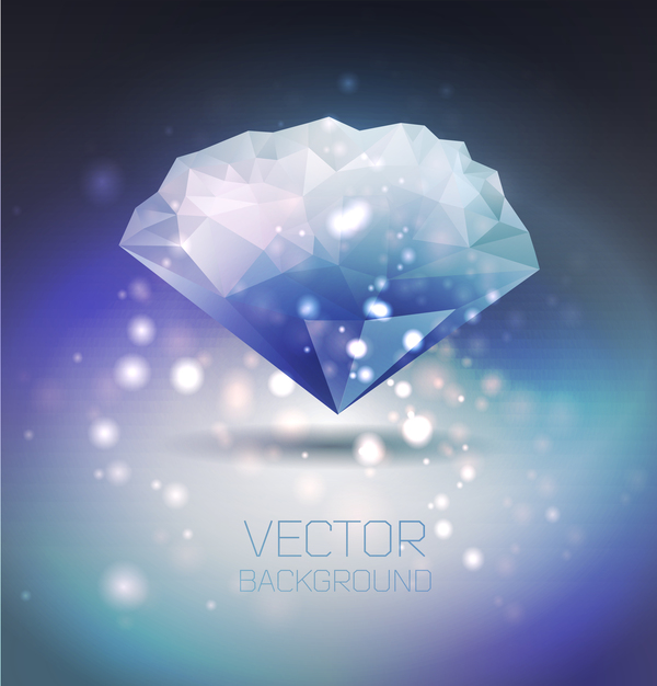 diamond polygon background vector