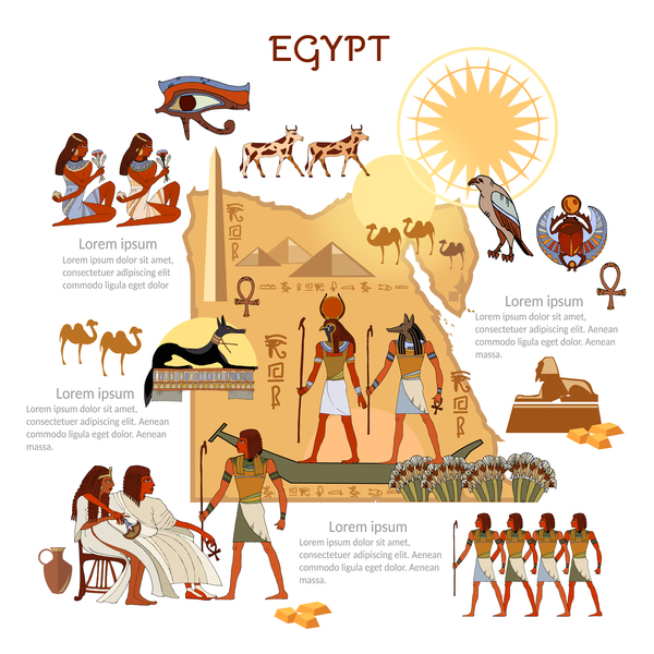 egypt travel with culture design vector