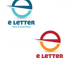 eletter logos design vector