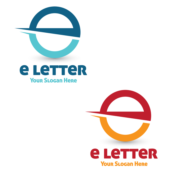 eletter logos design vector