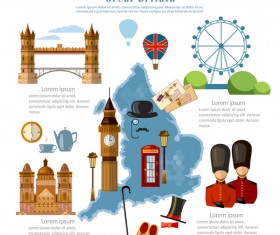 england travel with culture design vector