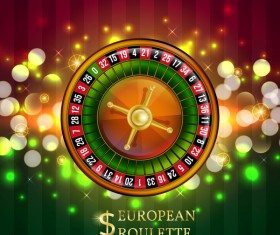 eurnpean roulette with abstract background vector