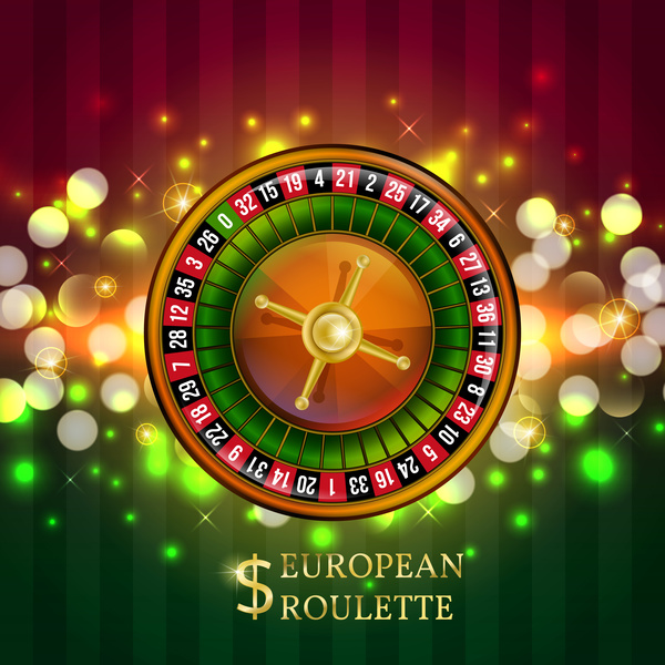 eurnpean roulette with abstract background vector