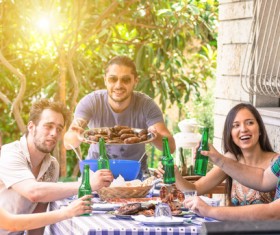 family gathering Stock Photo