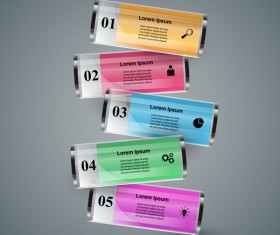 glass cylinder infographic vector