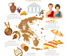 greece travel with culture design vector