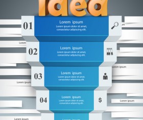 idea stair infographic vector