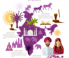 indians travel with culture design vector