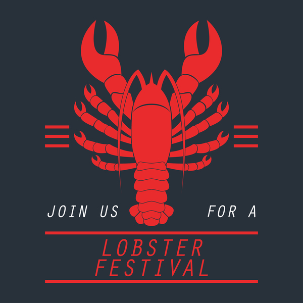 lobster frstivtal poster retro vectors 07