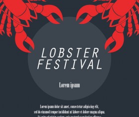 lobster frstivtal poster retro vectors 10