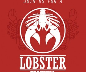 lobster frstivtal poster retro vectors 13