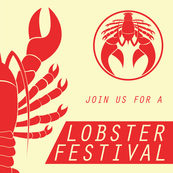 lobster frstivtal poster retro vectors 14