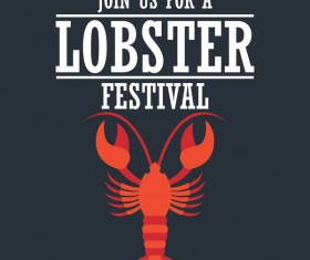 lobster frstivtal poster retro vectors 20