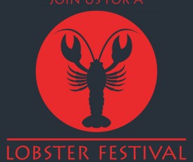 lobster frstivtal poster retro vectors 24