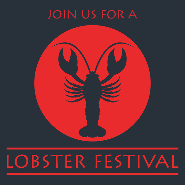 lobster frstivtal poster retro vectors 24