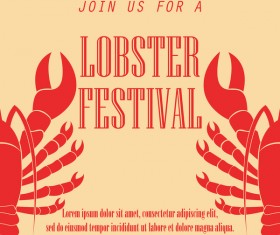lobster frstivtal poster retro vectors 25