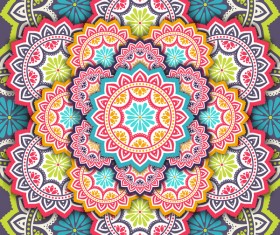 mandala pattern decor with orante background vector 02