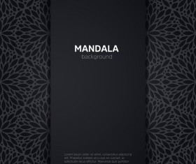 mandala pattern with black background vector 01