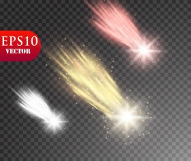 meteorite light effect illustration vector 01