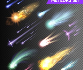 meteorite light effect illustration vector 03