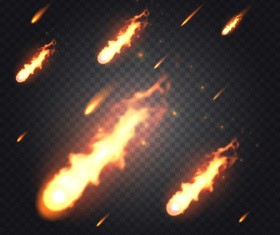 meteorite light effect illustration vector 04