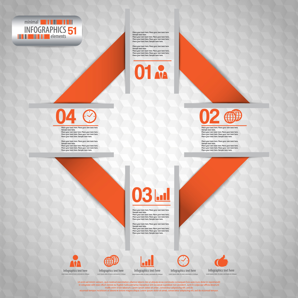 minimal infographic elements template vector 02