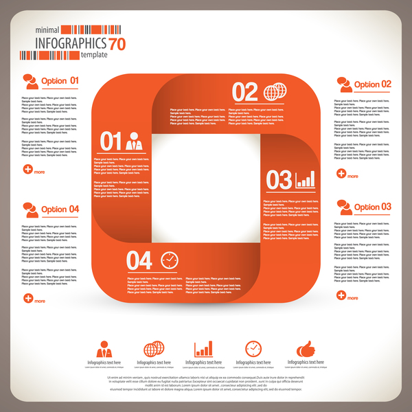 minimal infographic elements template vector 03