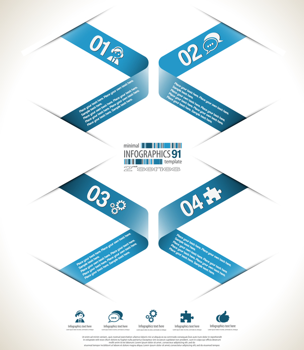 minimal infographic elements template vector 12