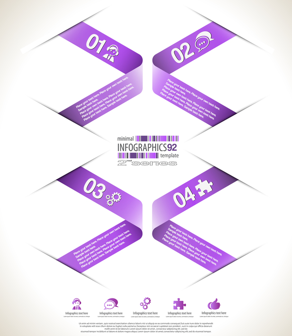 minimal infographic elements template vector 13