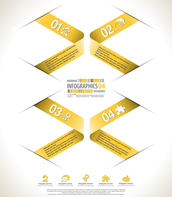 minimal infographic elements template vector 14