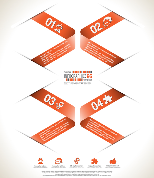 minimal infographic elements template vector 15