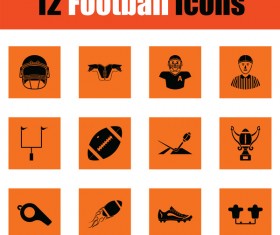orange football icons vector