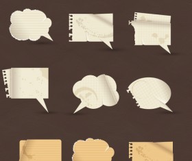 paper speech bubbles vectors