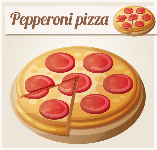 pepperoni pizza vector material