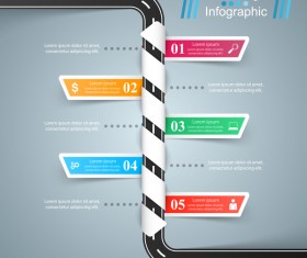 road color infographic vector 01