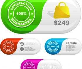 satisfaction guarantee business banners vector