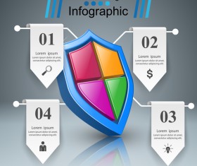 security line paper infographic vector