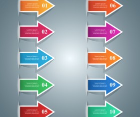 set arrows infographic vector