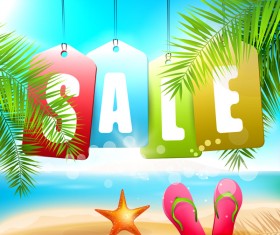 summer beach nobody sale background vector