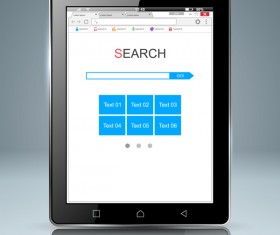tablet infographic browser vector