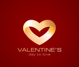 valentine logo design vector