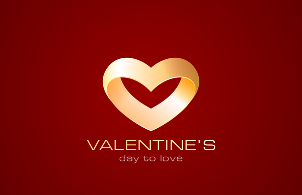 valentine logo design vector