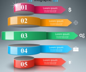 whirligig 3d arrows infographic vector