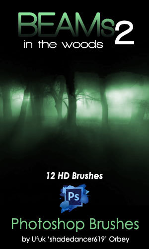 12 Kind Beams Photoshop Brushes
