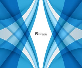Abstract blue wavy with white background vector