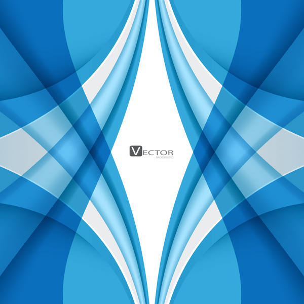 Abstract blue wavy with white background vector